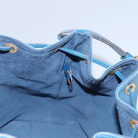 LOUIS VUITTON Epi Petit Noe Shoulder Bag Blue M44105 LV Auth 114680 - Picture 12 of 16